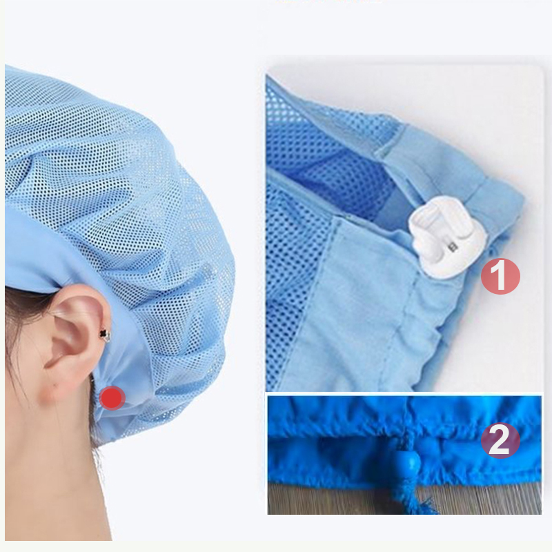 Gorros de red ajustables blancos para panadería, taller de horneado, gorro de trabajo, gorro Bouffant, redecilla para el pelo, servicio de comida, cocina, cubierta para la cabeza para hombres y mujeres