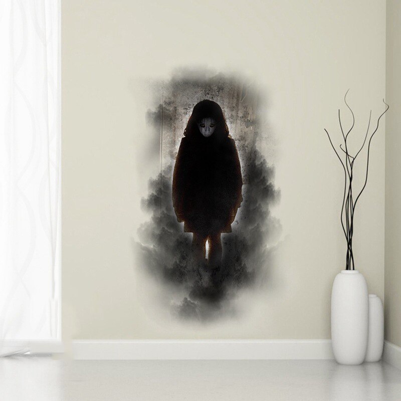 Halloween Türdekoration Mit Katzen & Mond | Gruselig-skurril | Batteriebetrieben | Wiederverwendbar