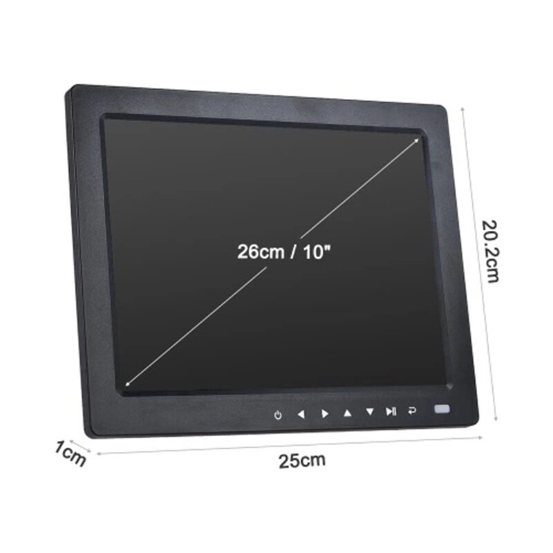 10 Inch HD Desktop Album Digital Photo Frame/Display Ie/1080P MP4 Video/MP3 o/TXT EBook/ Clock /Calendar /Support Auto Pl