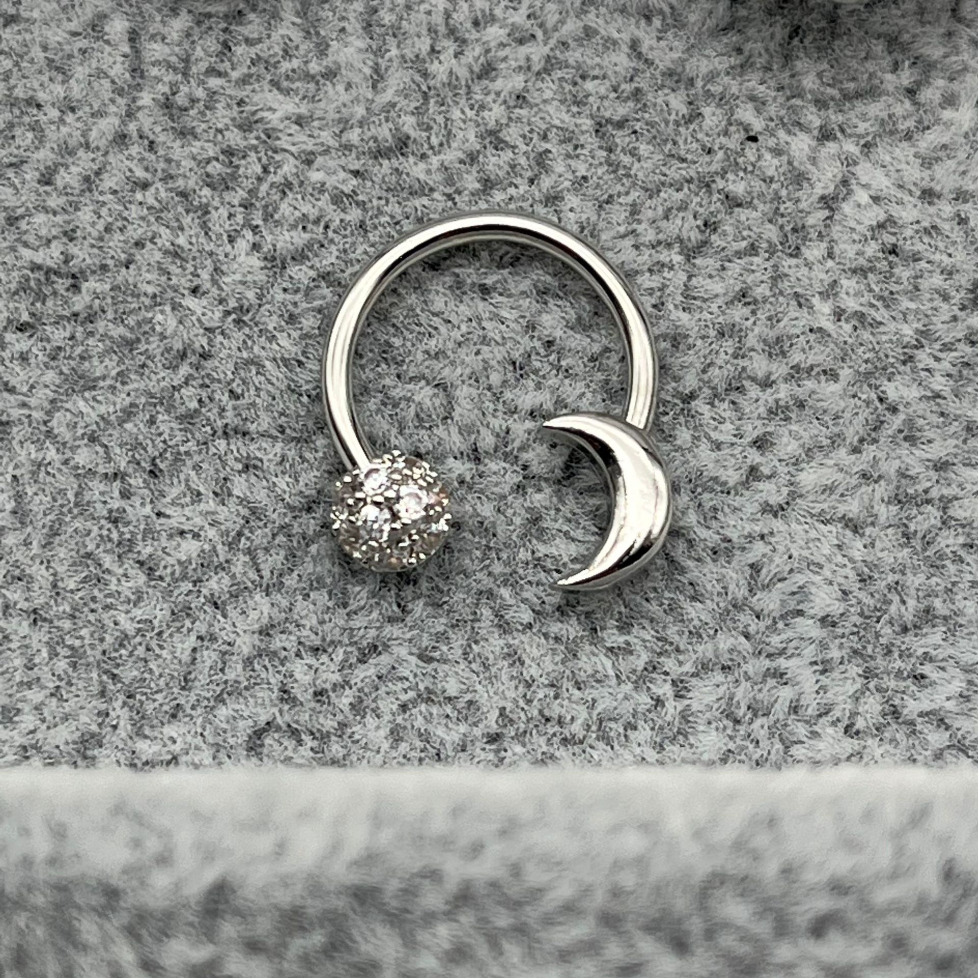 1pc Luna estrella nariz anillo aro tabique Piercing Acero inoxidable hélice oreja cartílago pendiente Tragus BCR herradura joyería del cuerpo 16G