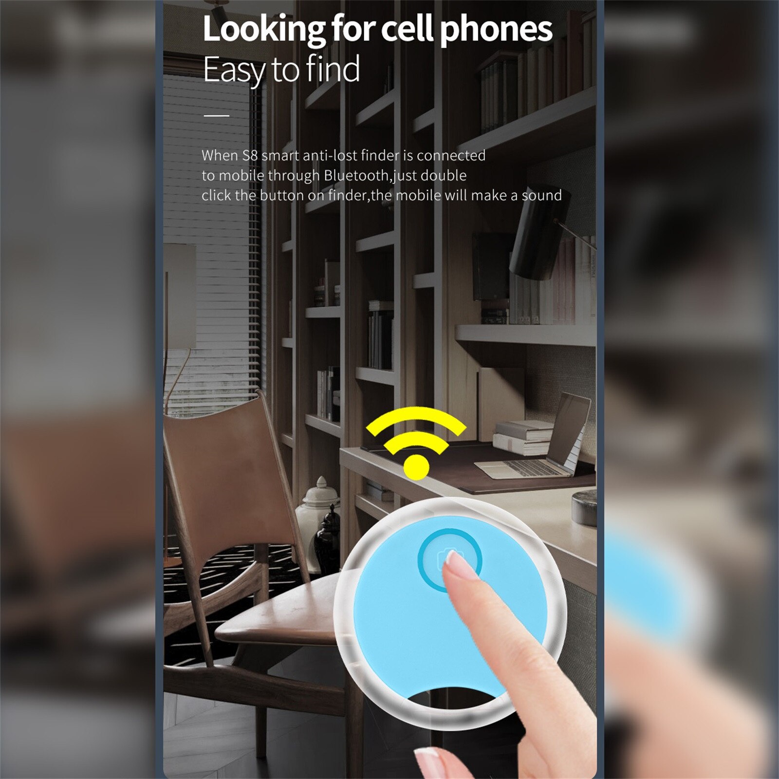 Tracker Anti-lost Alarm Mini Wireless Bluetooth-compat Tracker Car Child Older Bag Wallet Key Finder Locator Anti Lost Alarm