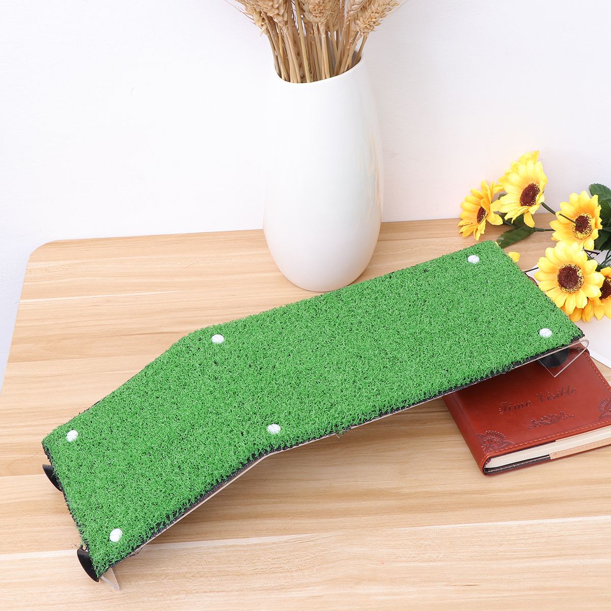 Unieke Simulatie Gazon Terras Aquarium Schildpad Tank Schildpad Klimmen Platform Levensechte Gras Ladder L M S Maat A50