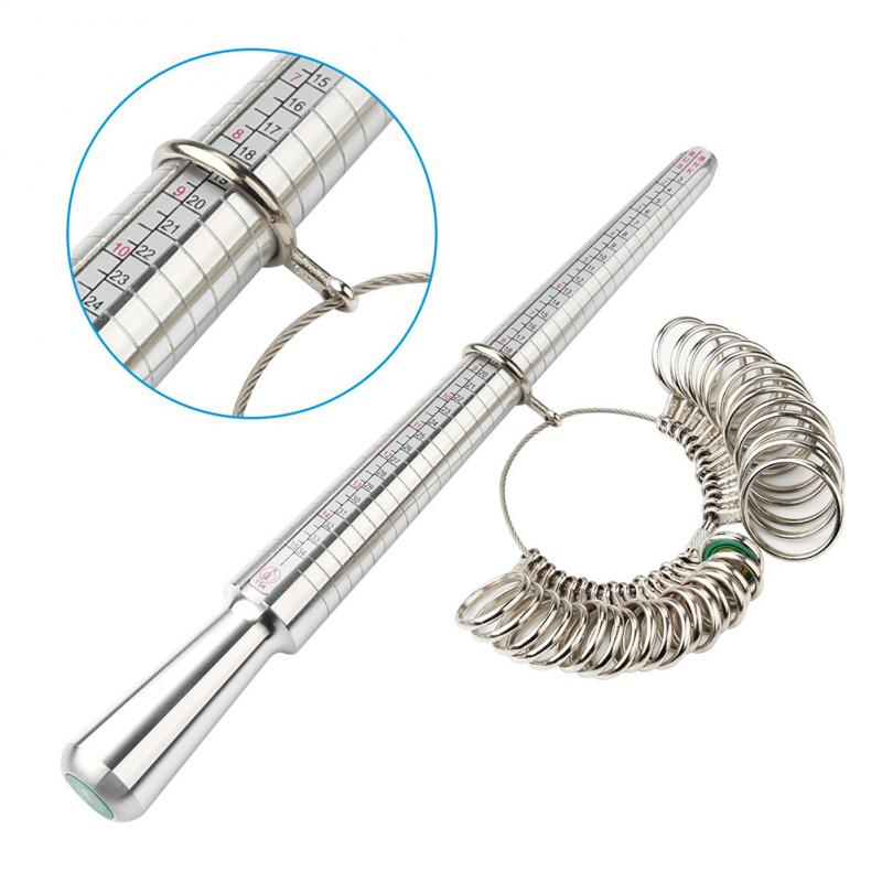 EU/JP/KR/UK Jewelry Tools Ring Mandrel Stick Useful Standard Jewelry Measuring Tool Rings Sizer Metal Finger