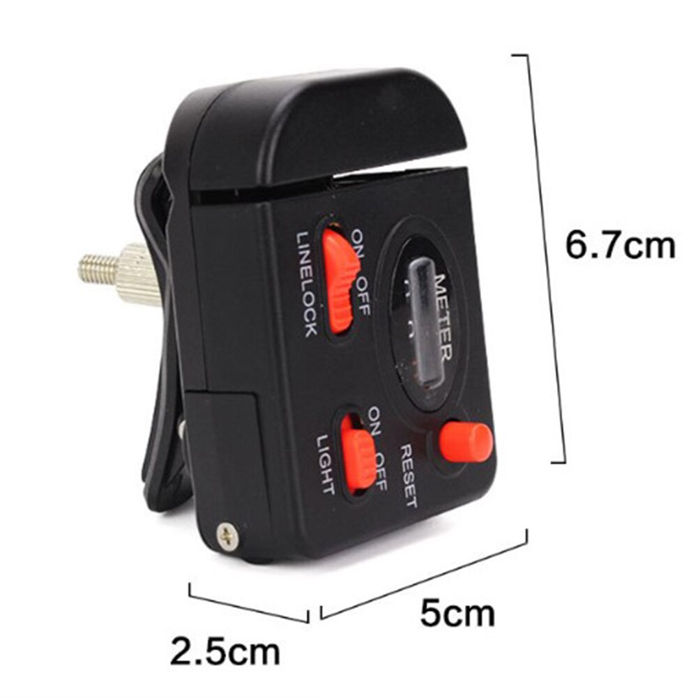 100 Meters Fishing Line Counter Clip On Rod Meter Gauge Mechanical Manual Counting Line Outdoor Fishing