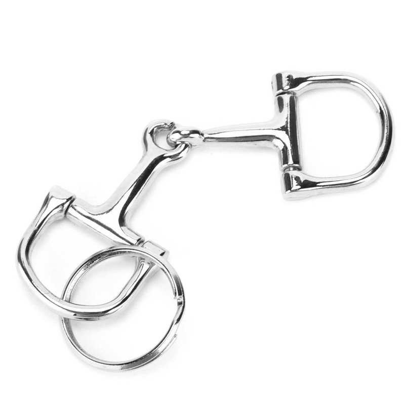 D Vormige Trens Sleutelhanger Duurzaam Zilver D Ring Zine Legering Paard Trens Bits Sleutelhanger Sleutelhangers Accessoires