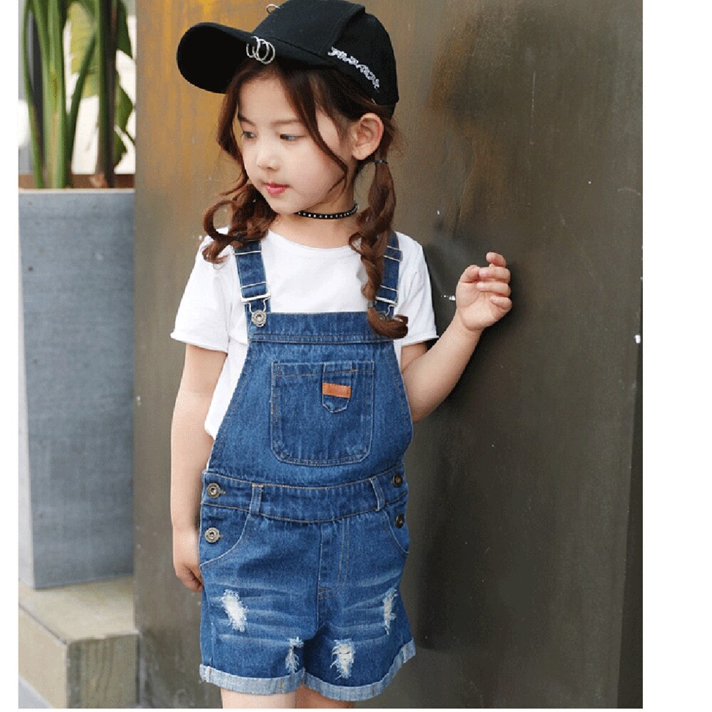 Chumhey 2-12T Kids Overalls Summer Boys Girls Denim Shorts Jeans Tollder Rompers Children Clothes Bebe Jumpsuit Child Clothing