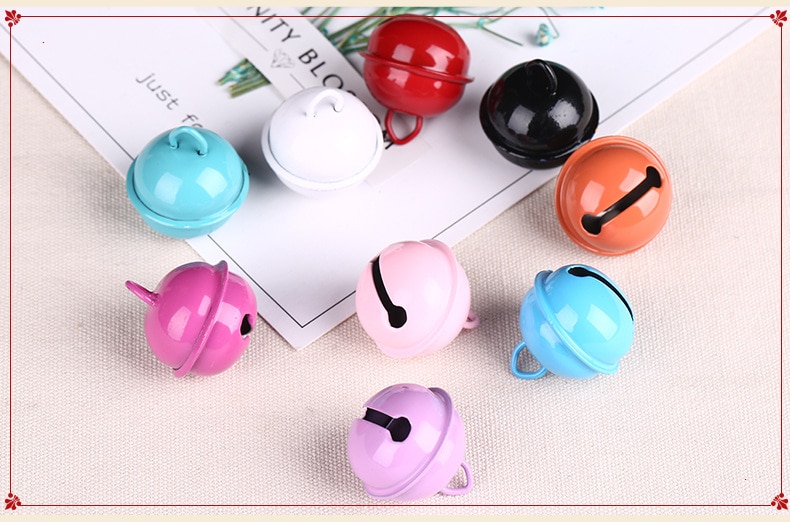 Cloches colorées pour chat Gog Pet | Gros clochette Jingle pour fête, décoration, artisanat bricolage, 10 pièces/lot, de 22mm