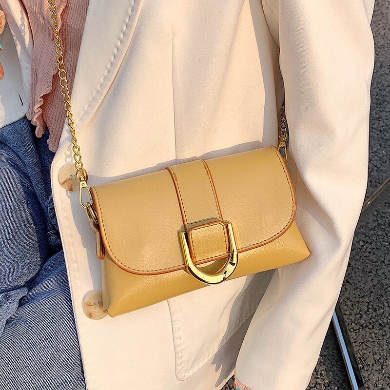 Bolso cruzado cuadrado de color sólido para mujer, bandolera pequeña de pecho de cuero PU, bolso de , bandolera de hombro, novedad de