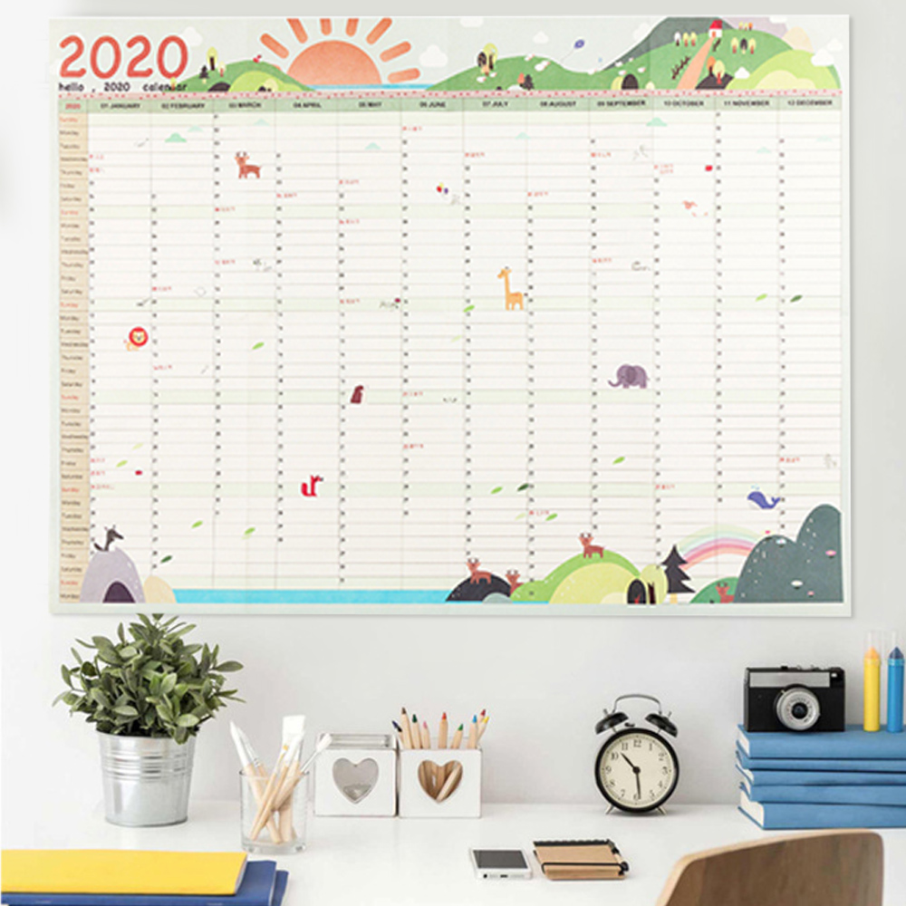 Muur Planner Grote Blok Jaar Planner Dagelijkse Plan Papier Kalender Poster Voor Kantoor School Thuis Leveringen