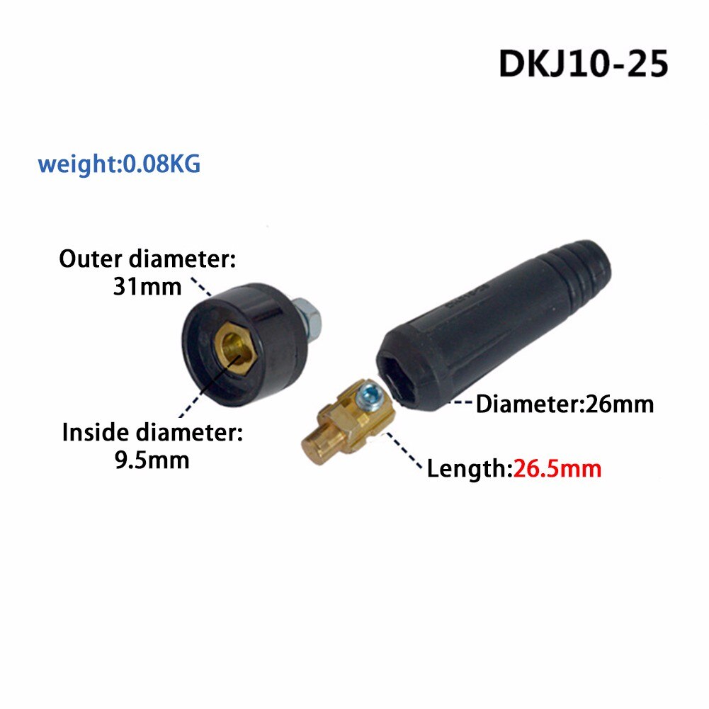 Cable Connector-Plug Male Female Socket Plug Cable Connector DKJ10-25 35-50 50-70 TIG Welding Machine Cable Panel