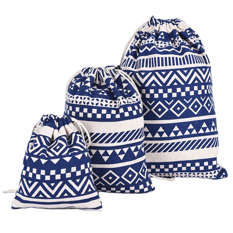 Dames canvas trekkoord rugzak vintage studenten school trekkoord tas meisjes tas reistassen