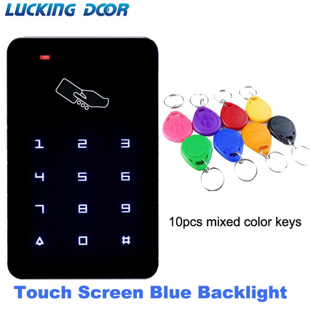 Standalone Access Controller 125Khz Rfid Toegangscontrole Toetsenbord Digitale Panel Touch Screen Backlight Kaartlezer Deurslot Systeem