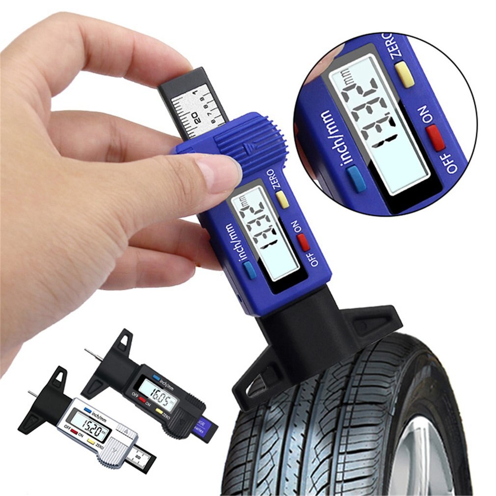 Car Tyre Tire Tread Depth Gauge Meter Measurer Tool Caliper Thickness Gauges Tread Brake Pad Shoe Tire Monitoring System