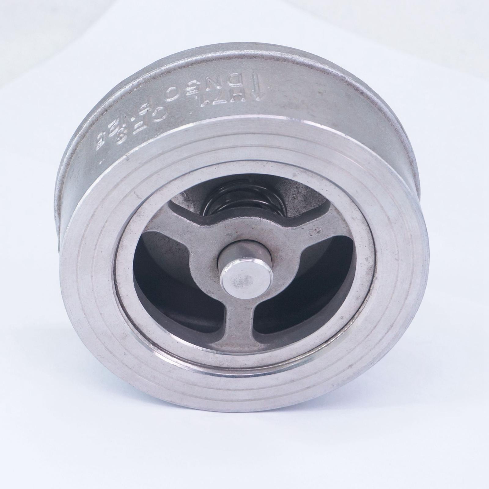 DN50 2" 304 Stainless Steel Wafer Check Valve Non-return One Way Valve