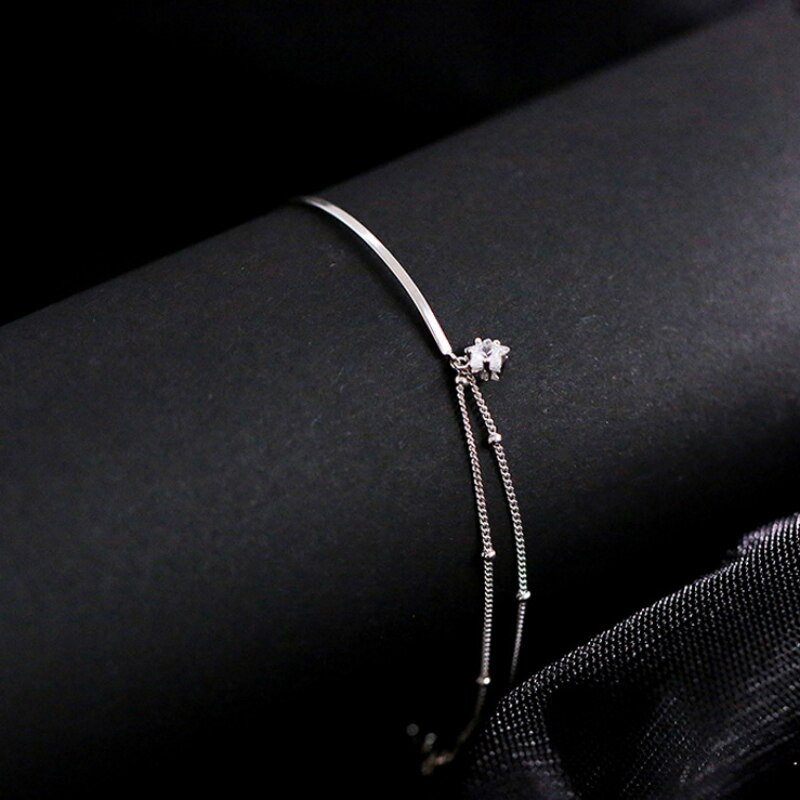 Neue Stil Silber Farbe Zirkonia Stern Romantische Armbinde Doppel-schicht fünf-Stern Armbinde Für Frauen Freundin