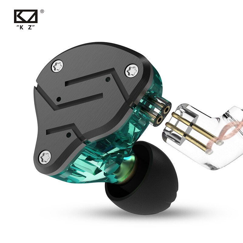 KZ ZSN 1DD + 1BA hybrydowy w słuchawkach dousznych wymienny przewodowy zestaw słuchawkowy HIFI czterordzeniowy napęd słuchawki do muzyki ZST ES4 ZSN PRO V80 ZS10
