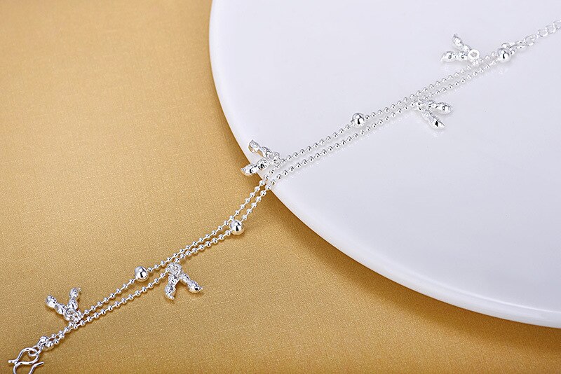 Everoyal Trendy Pinda Zilveren Enkelbanden Voor Vrouwen Festival Charm Meisjes 925 Sterling Zilveren Armband Sieraden Vrouwelijke Lady Bijou