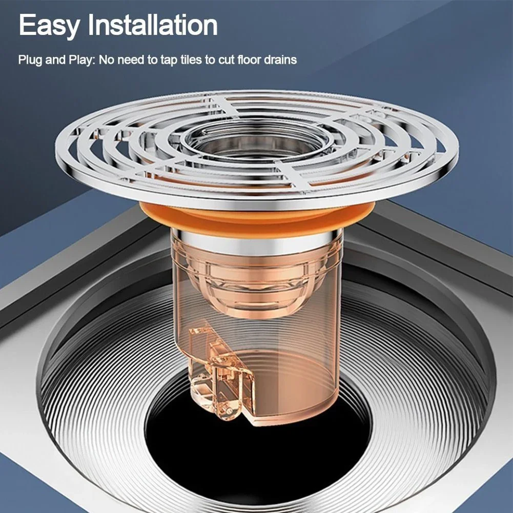 Drain trap Bath Shower Floor Strainer Cover Plug Trap One-Way Drain Valve Toilet Insect Prevention Deodorant Sewer Strainer
