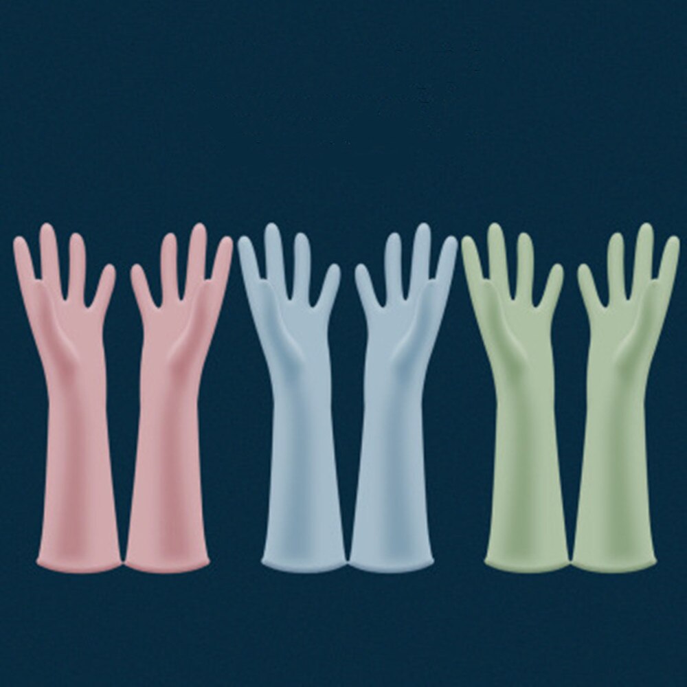 Kitchen Waterproof Rubber Gloves Latex Thin Section Durable Dishwashing Laundry Housework Cleaning Gloves