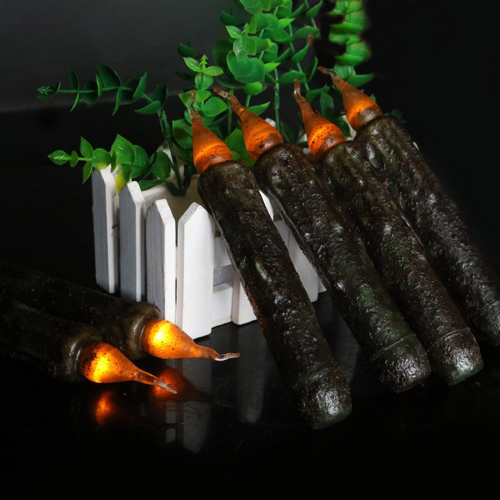 Black Electronic LED Taper Candle for Church Birthday Wedding DIY Decor 17cm