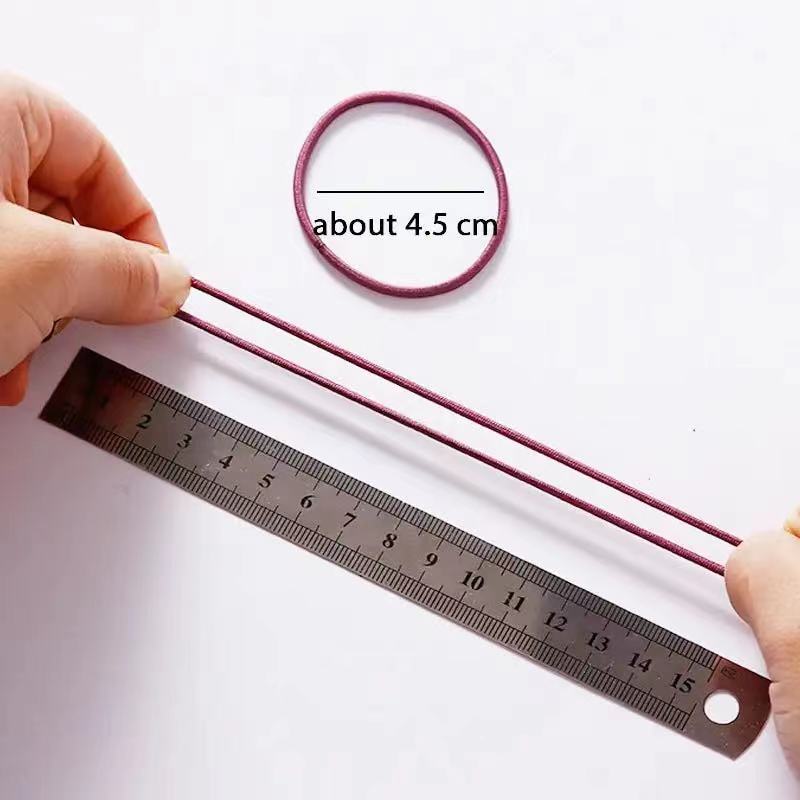 100 Uds. Banda elástica para el cabello para mujer, coleteros, sombreros, bandas de goma, diadema para niñas, accesorios para el cabello FS-008