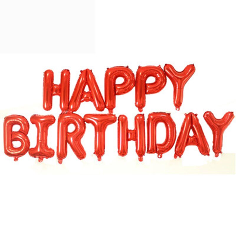 Happy Birthday Letter Baloons Decor Air Balls Globos Birthday Baby Shower Boy Girl Party Decorations Supplies Kids Toy: B red