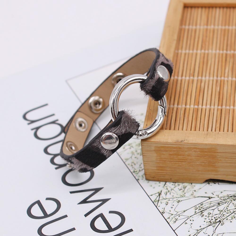 Gestreepte Lederen Armbanden Voor Vrouwen Heren Warp Armbanden En Armbanden Metalen Knop Partij Sieraden