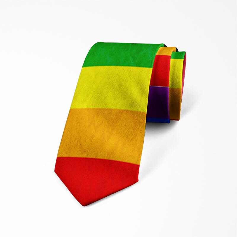 Männer Bunte Krawatte Regenbogen Stripesr Festival 3d Gedruckt Cravate männer Party lässig Hochzeit Hemd Krawatten