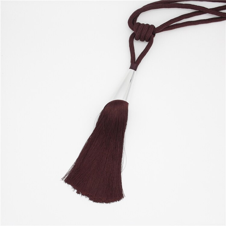 2Pcs/Pair Curtain Brush Tiebacks Tassel Fringe Hanging Belt Balls Curtain Accessories Holderback Tie Backs Lashing Bind: color04