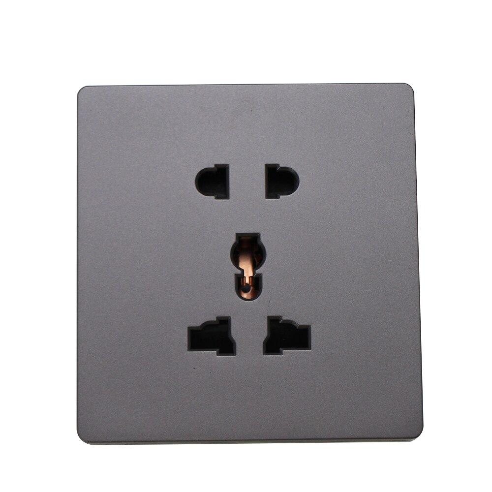 10A 5 Hole Universal Socket Electric AC Power Outlet Panel Plate Wall Charger Dock Socket Electrical Sockets