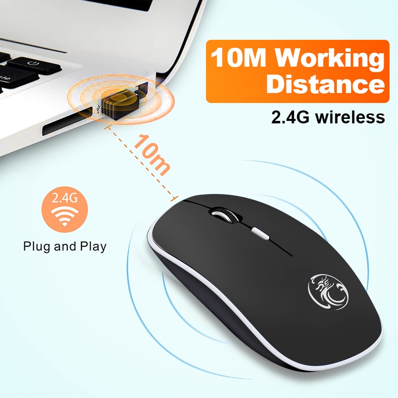 Silent Wireless Mouse PC Computer Mouse Gamer Ergonomic Mouse Optical Noiseless USB Mice Silent Mause Wireless For PC Laptop