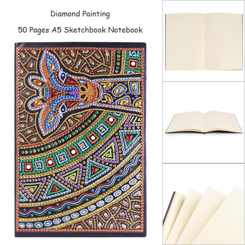Carnet de peinture au diamant 50 Pages | Bricolage, broderie diamant, Mandala, forme spéciale, point de croix, agenda: U