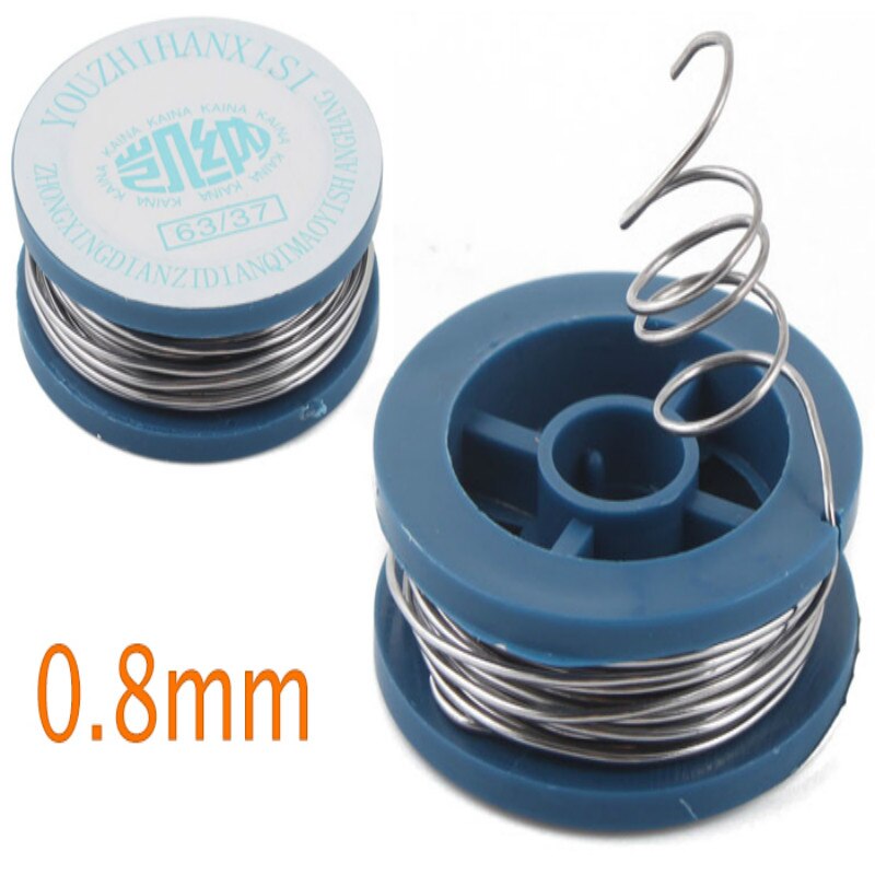 2 stuks multifunctionele soldeerdraad 0.8mm diam 63/37 schone harskern las tin lood soldeerbout draad spoel soldeergereedschap