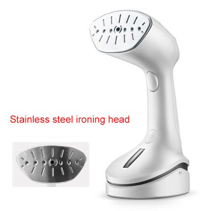 DMWD Portable Handheld Clothes Ironing Machine Mini 300ml Garment Steamer Travel Fabric Hanging Steaming Iron Dry Cloth Brush: White