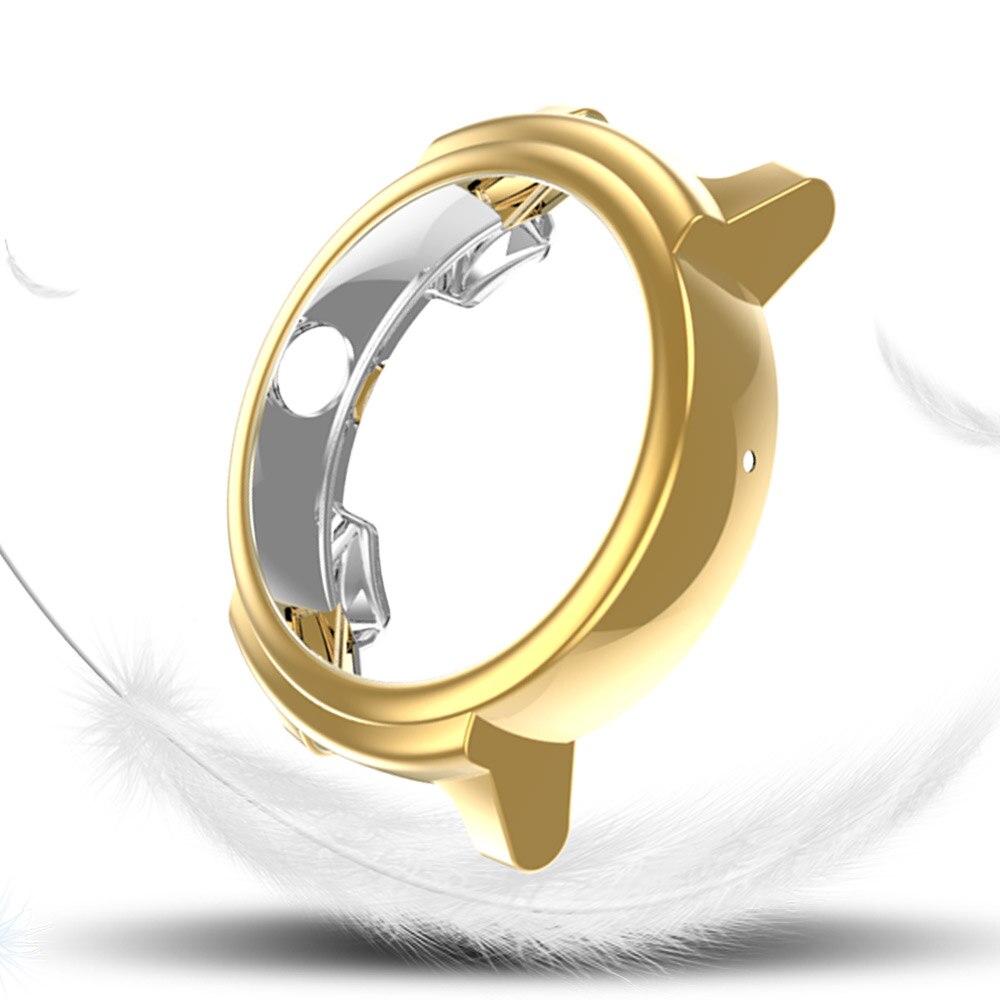 Tpu beskyttende urkasse til ticwatch e smart watch cover ultratynd urbeskytter rammeskal til tic watch e case tilbehør: Guld