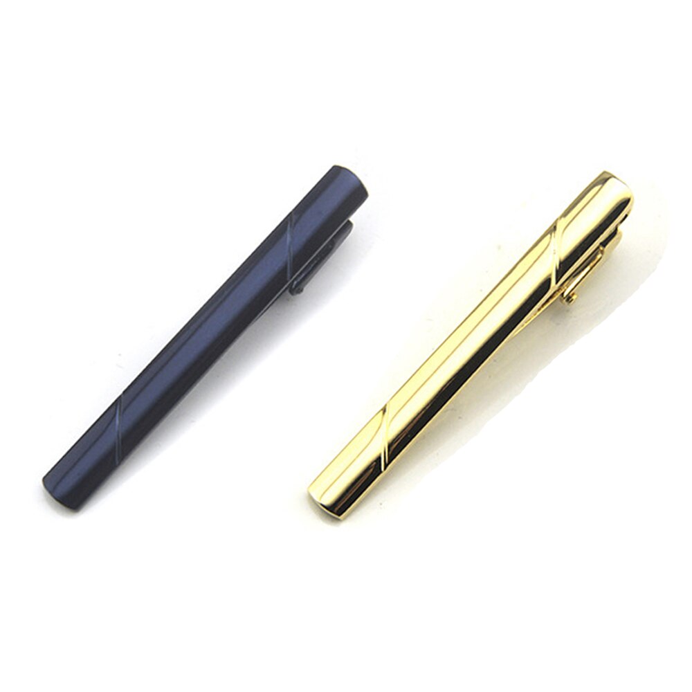 2 paquets hommes sergé rayure 6CM pince à cravate de mariage fête cravate Clips BWTZF0006A
