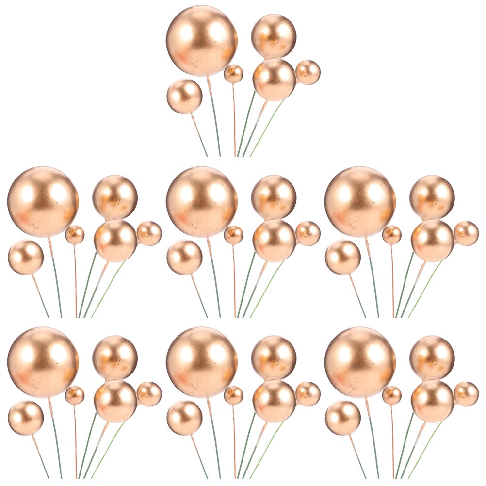 Cake Toppers Foam Ballen Goud - 20 Stuks