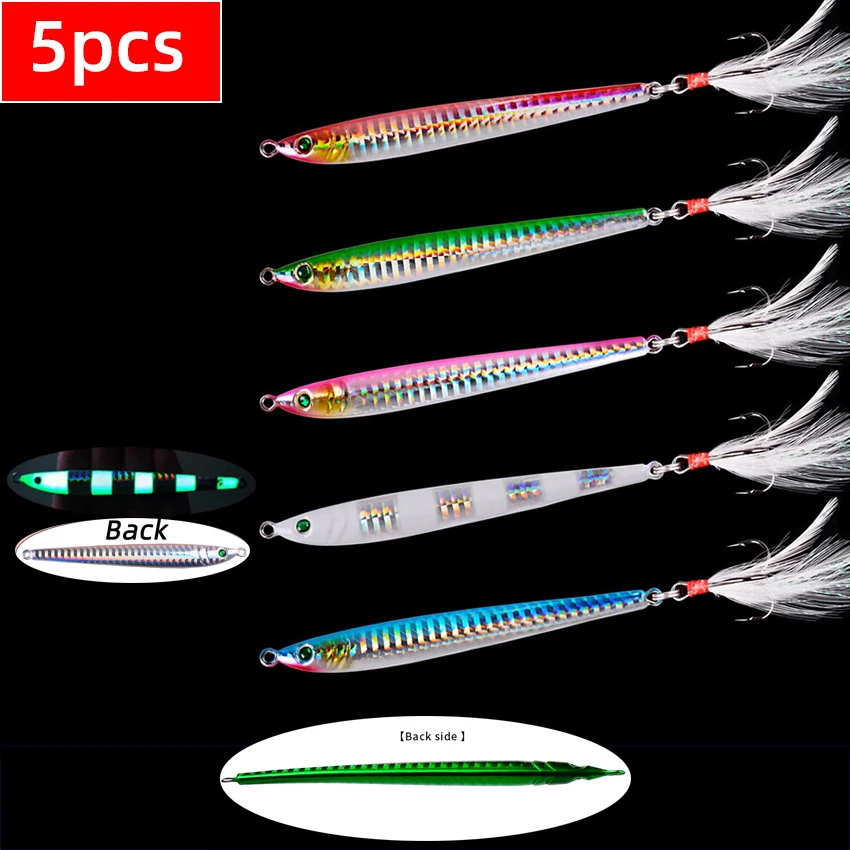 5/10 stücke Metall Angeln Lockt Langsam Cast Löffel Jigs Angeln Locken set 7G 10G 17G 21G 28G 40G Crankbait Jig Wobbler Köder Meer Pesca