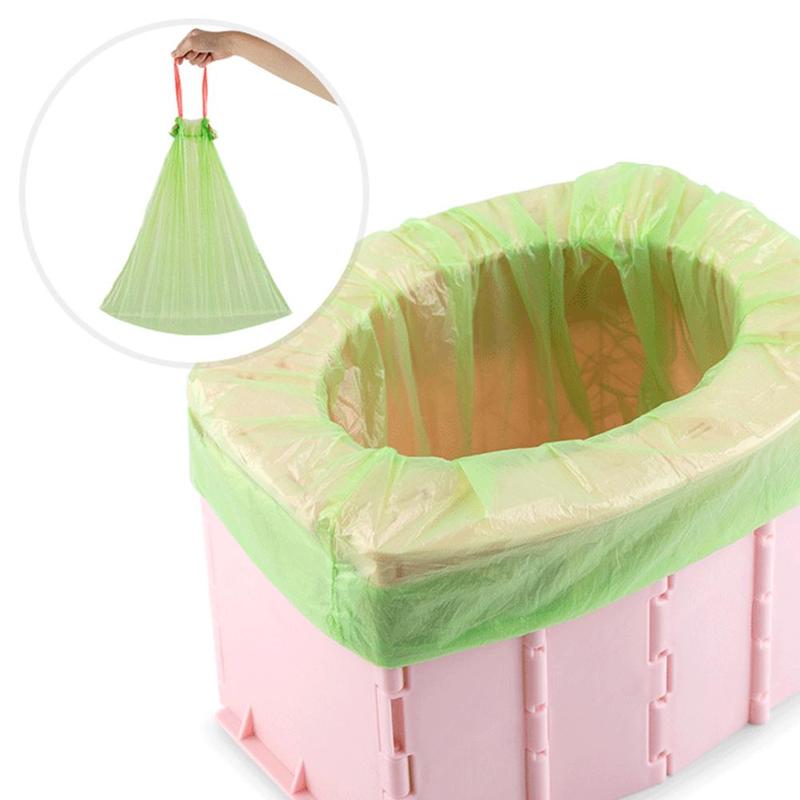 Bærbart sammenklappeligt toilet sammenfoldeligt toilet potte bekvemmelighed spand toilet til camping vandreture