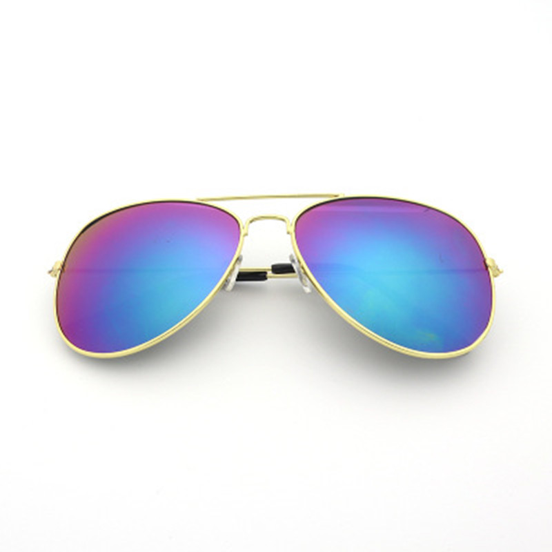 Unisex klassiske herre solbriller polariseret  uv400 spejl solbriller briller til mænd kvinder kører ridning: Lilla (guldramme)
