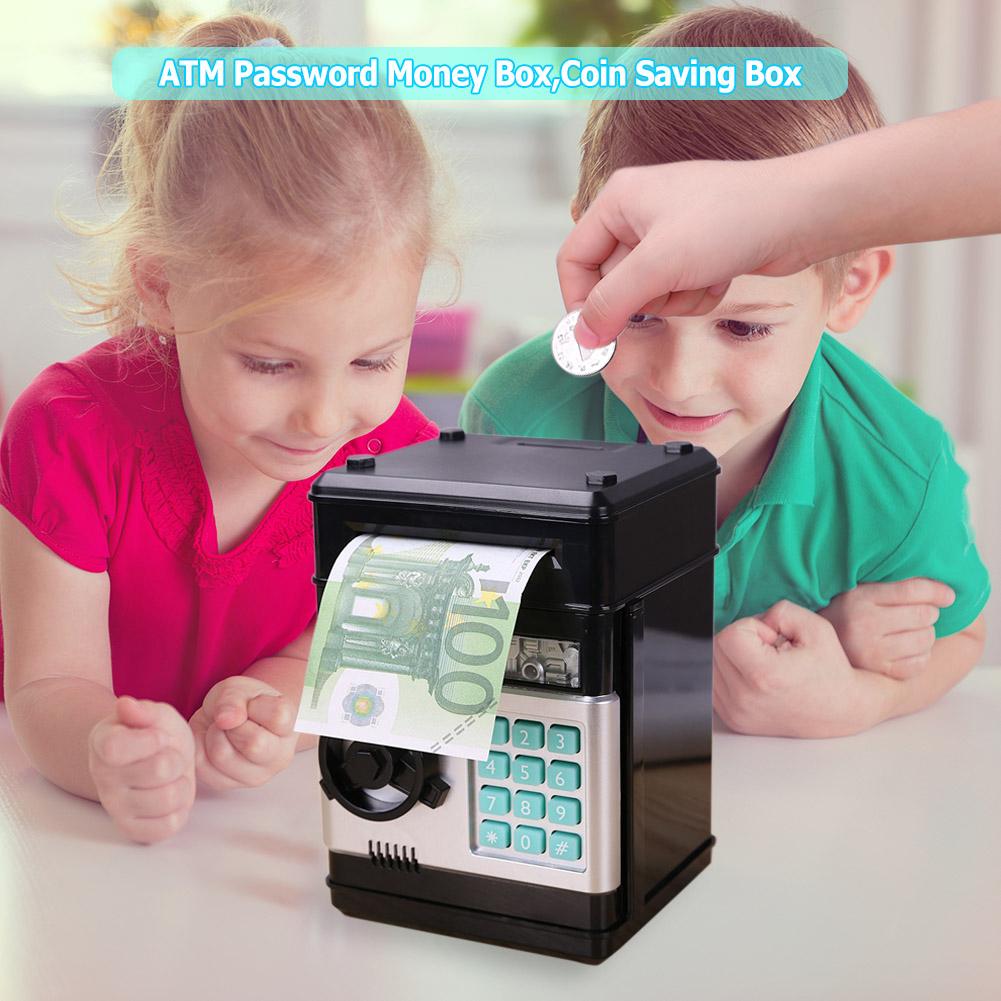 Kinderen Spaarpot Creatieve Elektronische Code Lock Smart Kinderen Automatische Tellen Veilig Cash Coin Automatische Storting Machine