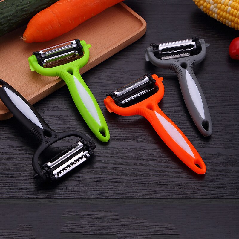 360 Degree 3 In 1 Rotating Cutter Multifunctional Rotary Vegetable Peeler Cabbage Potato Slicer Fruit Knife Kitchen Gadget
