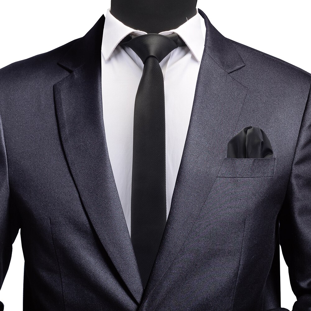 GUSLESON Slim Men Tie Pocket Square Set 6cm Skinny Necktie Red Yellow Green Ties With Box Suit Wedding Business