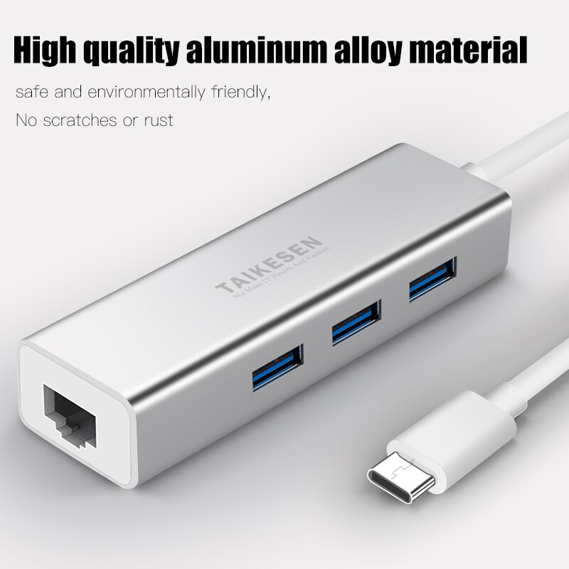 Usb c etherne  rj45 lan adapter usb type c naar usb 3.0 hub 100/1000 netwerkkaart voor macbook pro samsung  s9/s8/ note 9 usb etherne