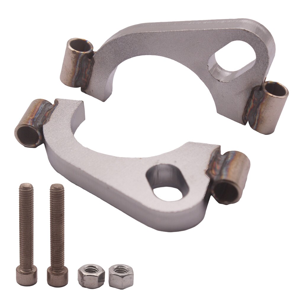 2.0in Mild Steel Exhaust Split Flange Flat Oval Replacement for Car Vehicle