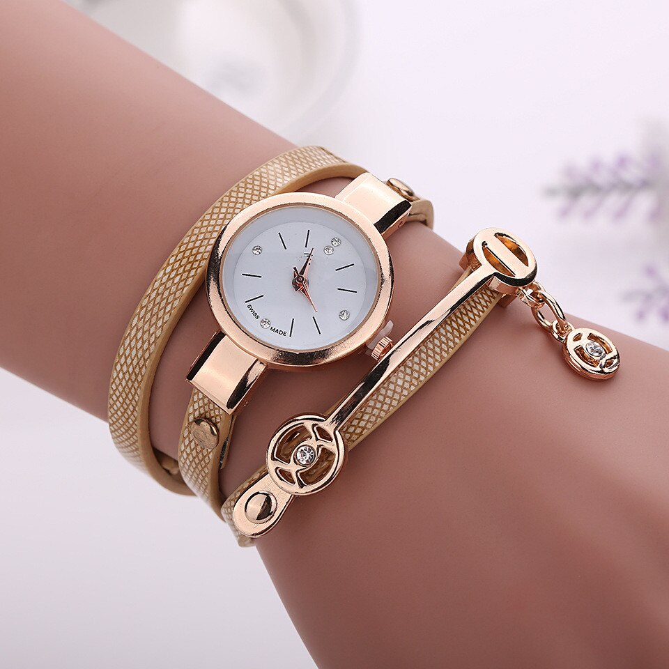 Reloj de pulsera con correa de Metal para mujer, de cuarzo, de ,
