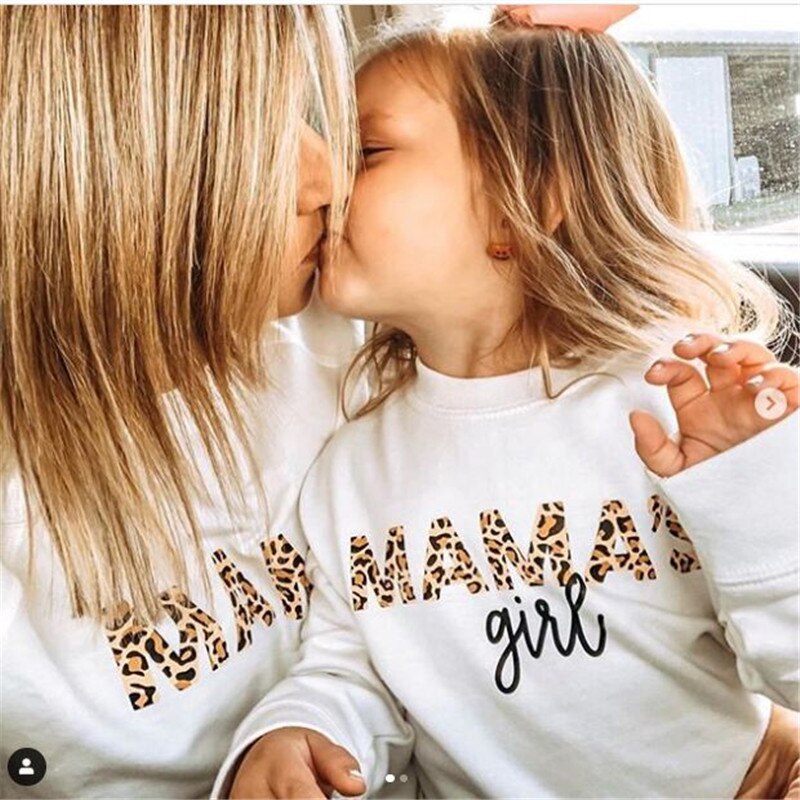Herfst Baby Baby Meisjes Sweatshirts Brief Luipaard Print Lange Mouwen Trui Katoenen Tops Lente Outfits Voor Dailywear