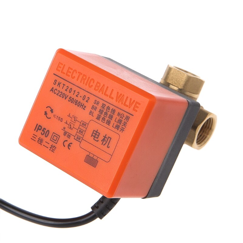 3 -vägs motoriserad kulventil elektrisk kulventil motoriserad ventil tre-linje tvåvägskontroll  ac220v dn15 dn20 dn25