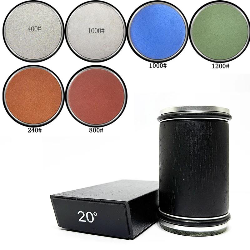 Rolling Knife Sharpener Magnetic Knife Holder Diamond Sharpening Stone 15 & 20 Degree Roller Sharpening for Kitchen Knives Tool