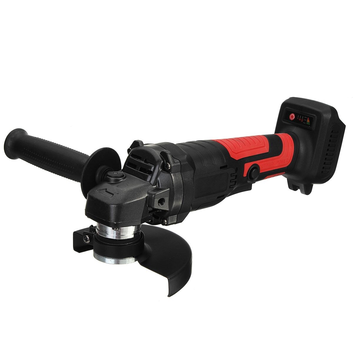 800W 125mm 3 Speed Brushless Cordless Impact Angle Grinder 11000rpm For Makita Battery DIY Power Tool Cutting Machine Polisher: Black Red